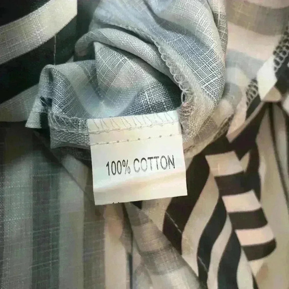 Zeagoo Button Down V Neck Tie Knot Cotton Long Sleeve Casual Blouse Size Medium - Picture 12 of 16